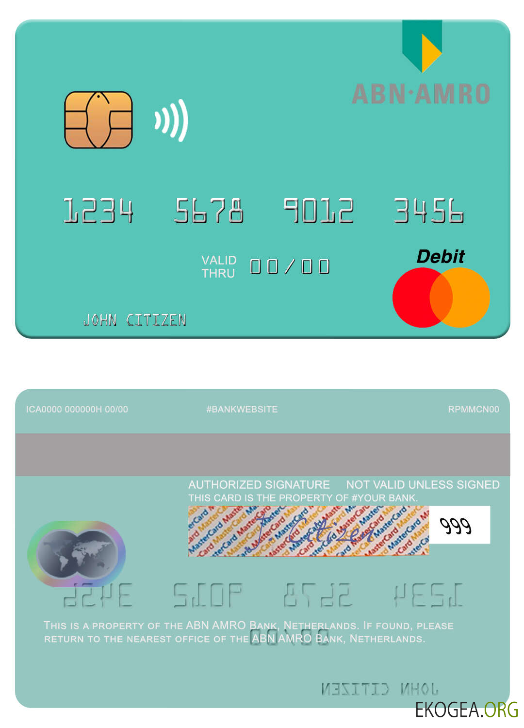 Pays Bas ABN AMRO Bank mastercard